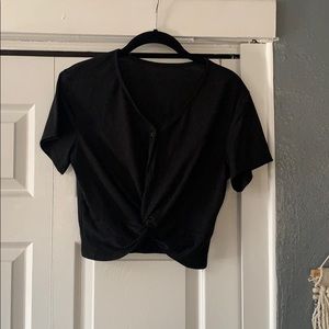 Crop button up top